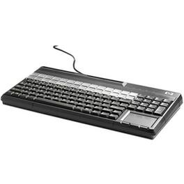 HP - POS Keyboard - 106 Keys - QWERTY Layout - 28 Relegendable Keys - Magnetic Stripe Reader - USB - Unknown