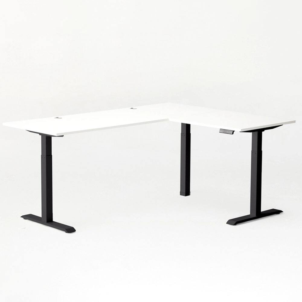 Autonomous - SmartDesk 2 L-Shaped Standing Desk Triple Motor 77 x 64 - Black-White