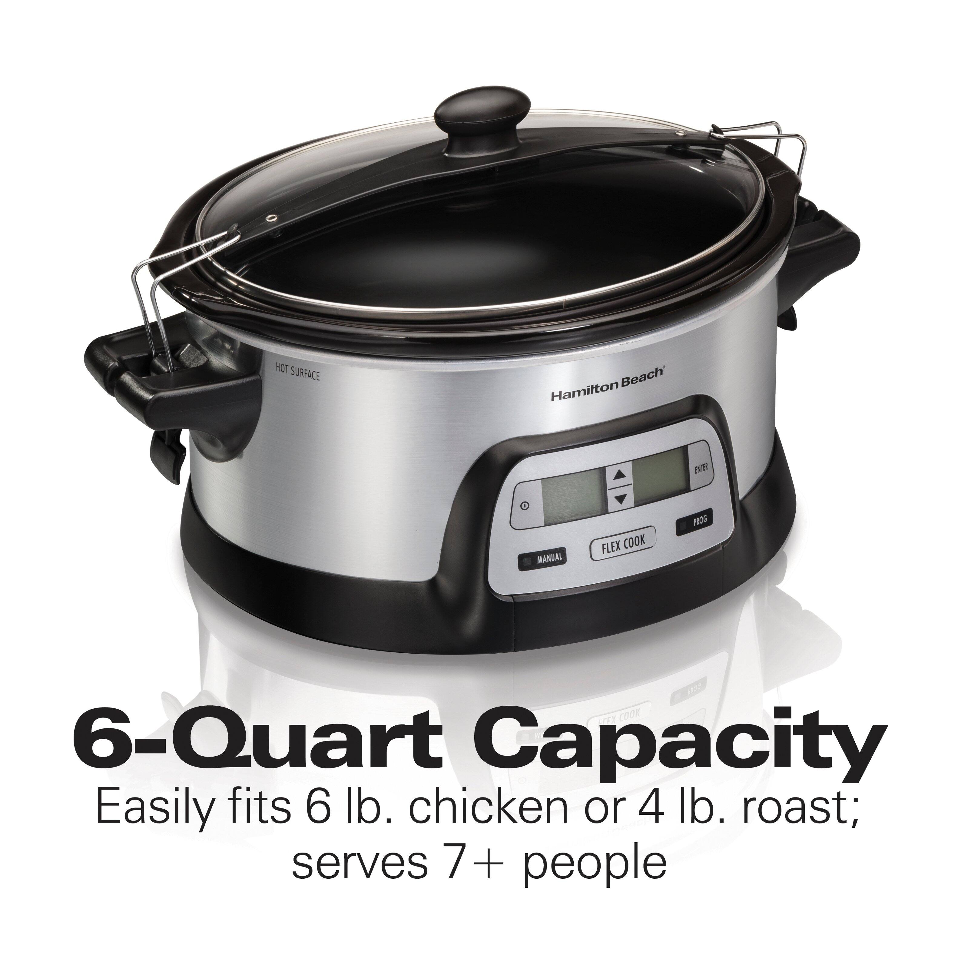 6-Quart Capacity  
Easily fits 6 lb. chicken or 4 lb. roast; serves 7+ people