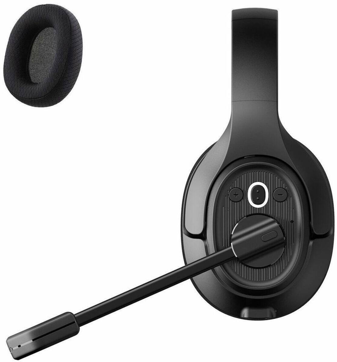 Left. EKSA Telecom - H1 Pro AI-Powered Wireless Headset - Black.