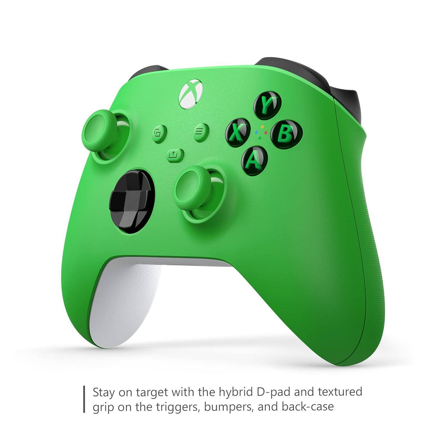 Stay on target with the hybrid D-pad and textured grip on the triggers, bumpers, and back-case