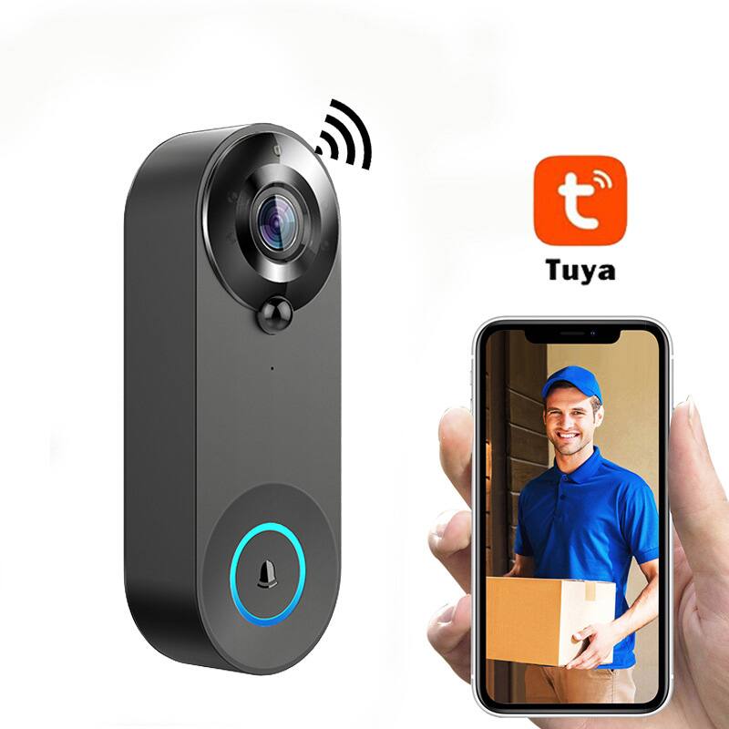 Alt View 3. Cluzine - Tuya Smart Video Doorbell with Indoor Chime, PIR Motion Detection, Night Vision.