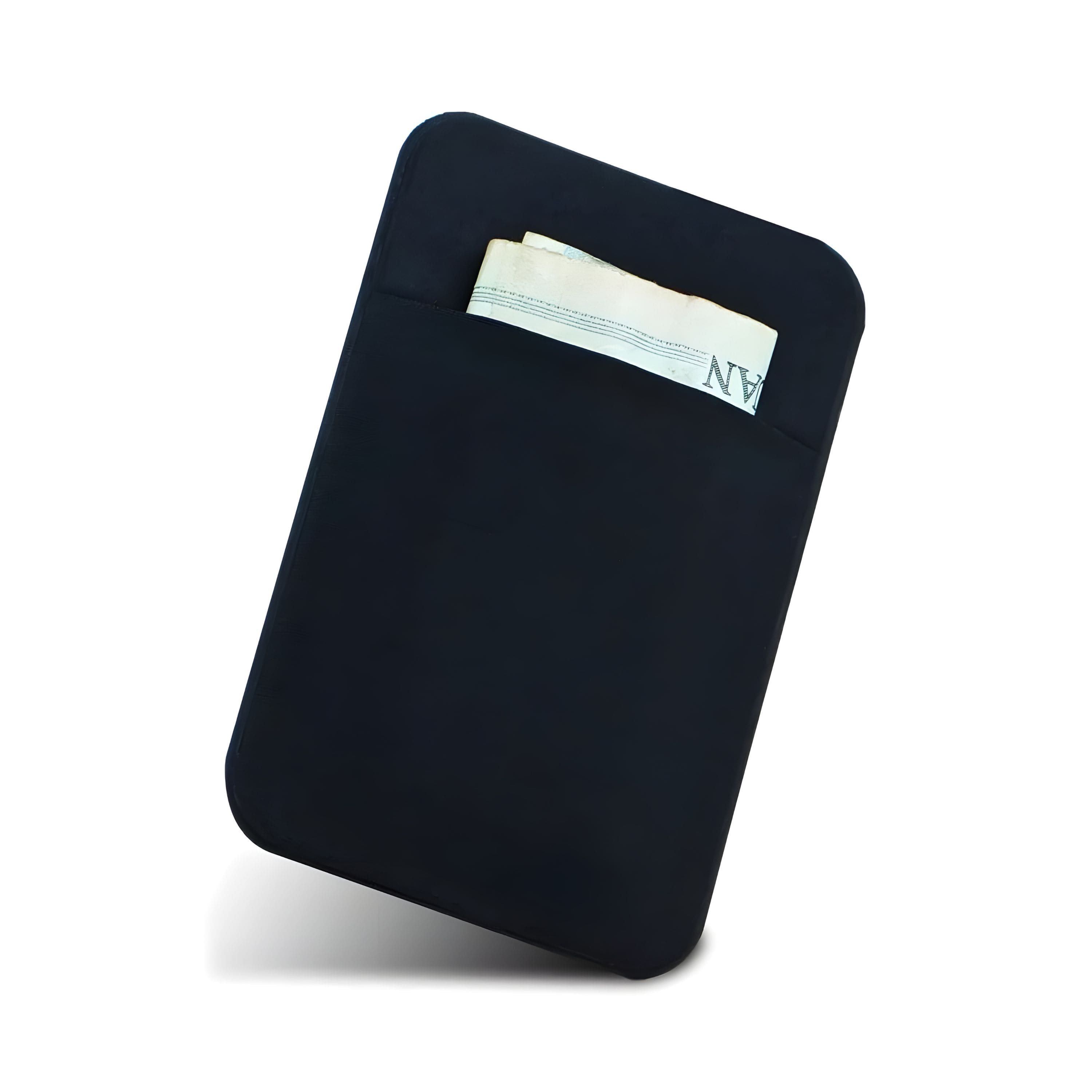 Front. Kitcheniva - Universal Adhesive Pocket Stick-On Wallet For Cell Phone Black - Black.