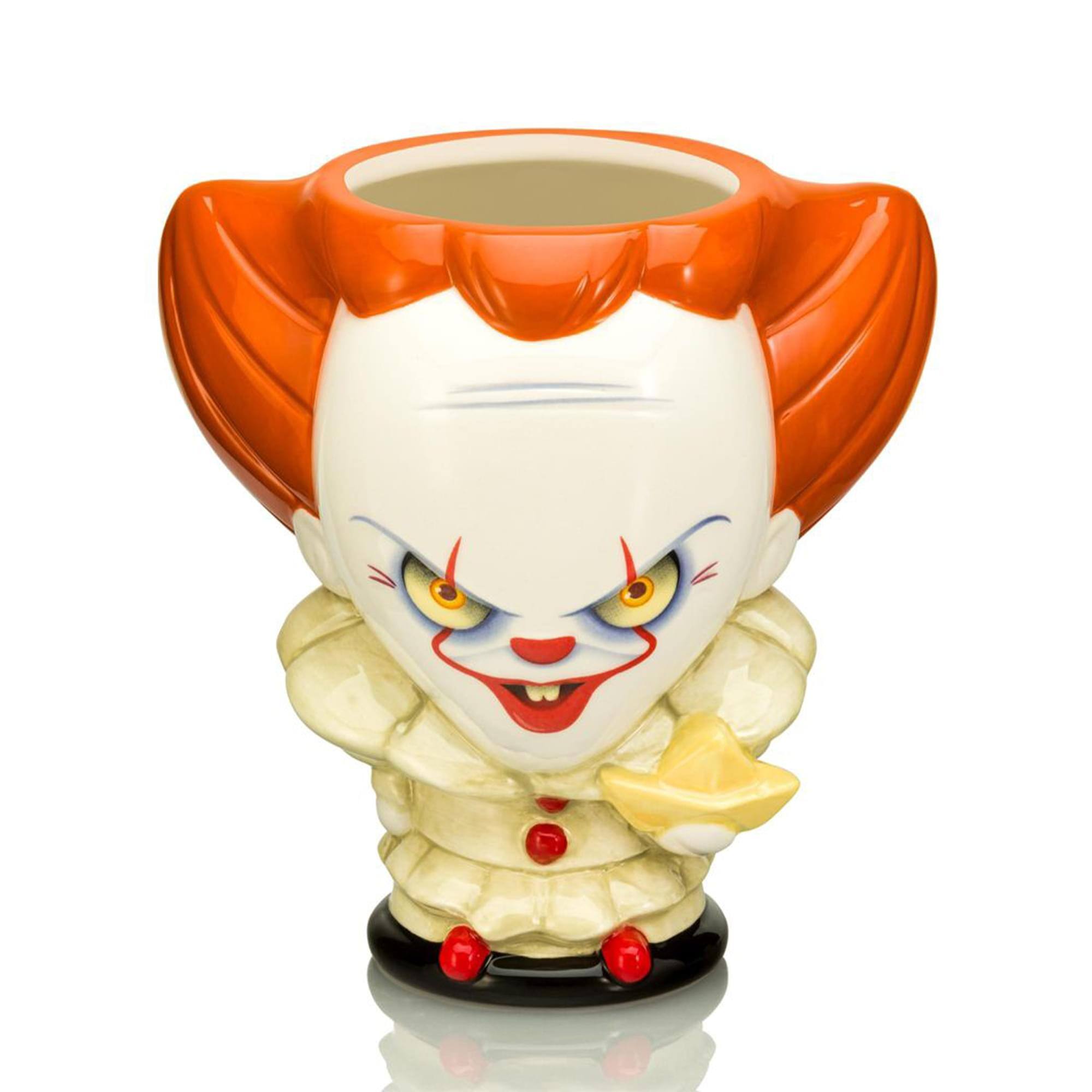 Front. Beeline Creative - Geeki Tikis IT Pennywise 22 Ounce Cupful of Cute Ceramic Mug - Red.