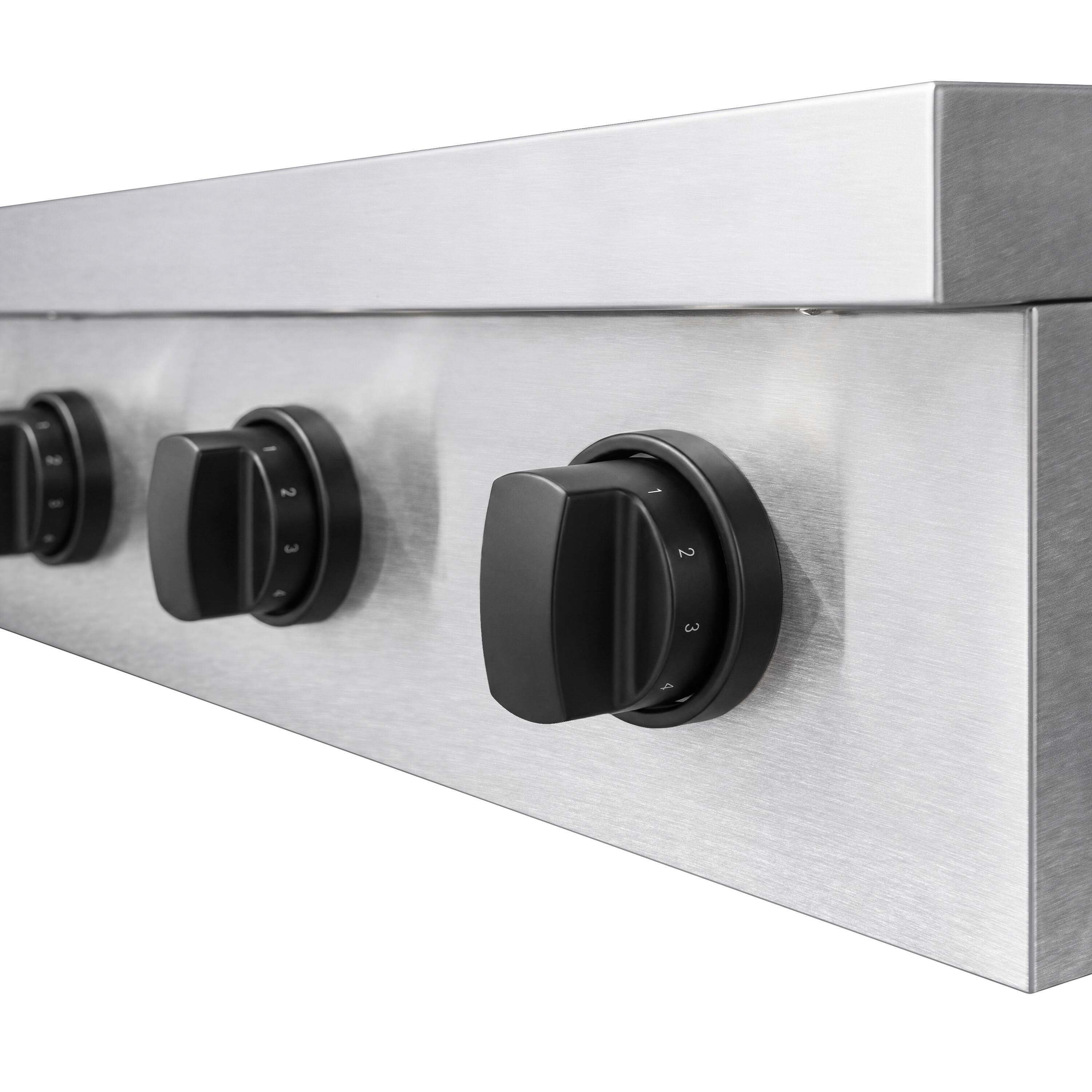 Alt View 7. ZLINE - Autograph 36 in. Paramount Built-in Induction Rangetop with 5 Element Cooktop in Satin Steel & Matte Black Accents - Satin Stainless Steel.