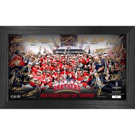 Highland Mint - Florida Panthers 2025 Stanley Cup Champions 12'' x 20'' Tradition Signature Frame - Multicolor