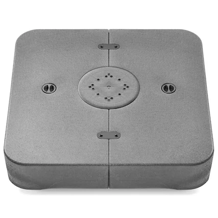 Front. Best Choice Products - Best Choice Products 330lb Capacity Fillable Heavy-Duty Outdoor Cantilever Umbrella Base w/ Easy-Fill Spouts - Gray - Gray.