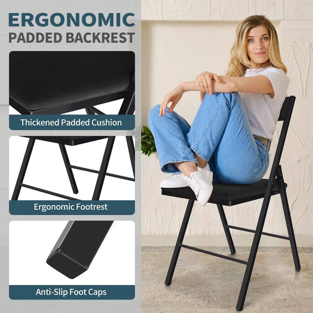 ERGONOMIC PADDED BACKREST

- Thickened Padded Cushion
- Ergonomic Footrest
- Anti-Slip Foot Caps