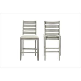 New Classic Furniture - Furniture Pascal Wood Counter Chair (Set of 2) - Driftwood