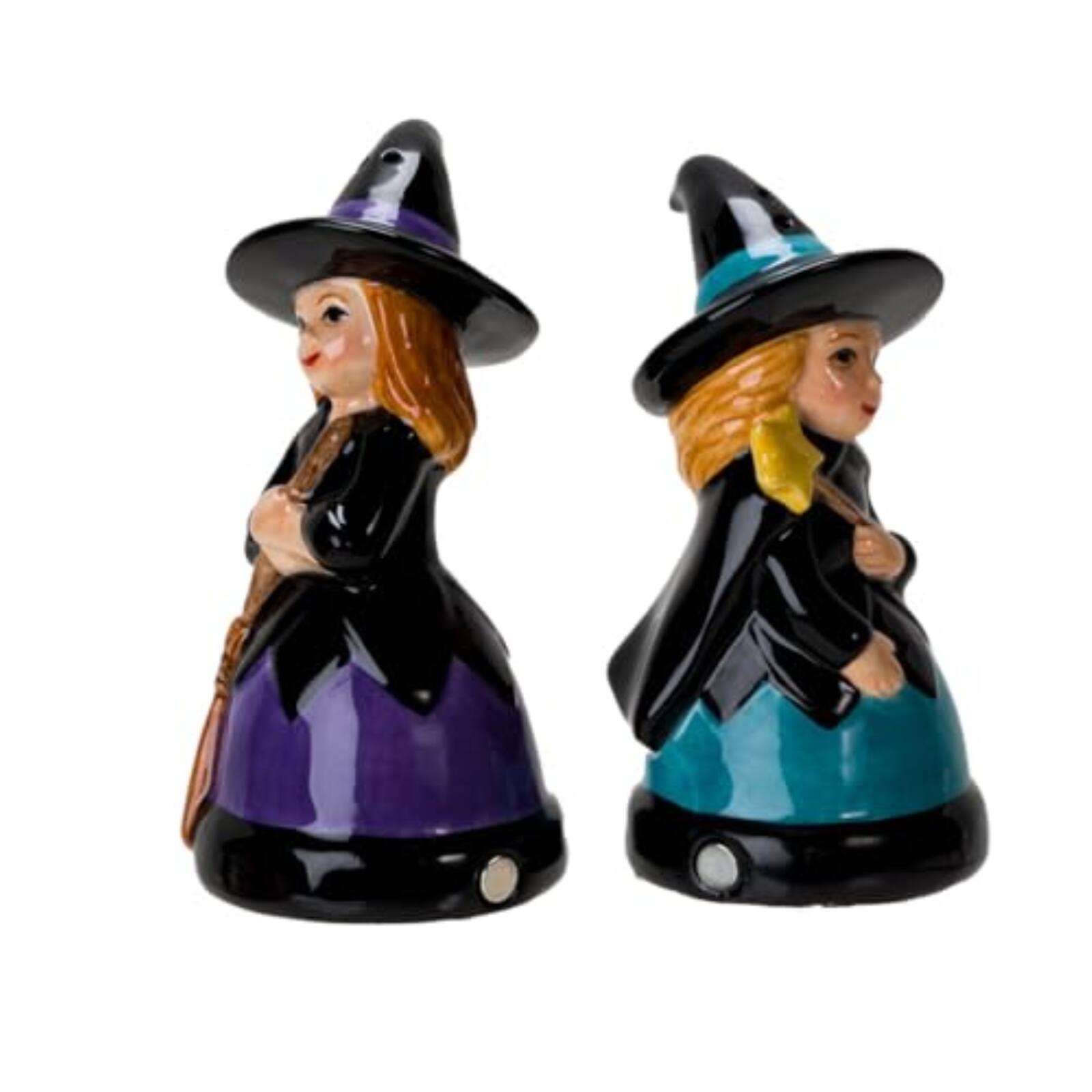 Alt View 3. Pacific Trading - Pacific Giftware Magical Hocus Pocus Witches Ceramic Magnetic Salt and Pepper Shakers - Multicolor.