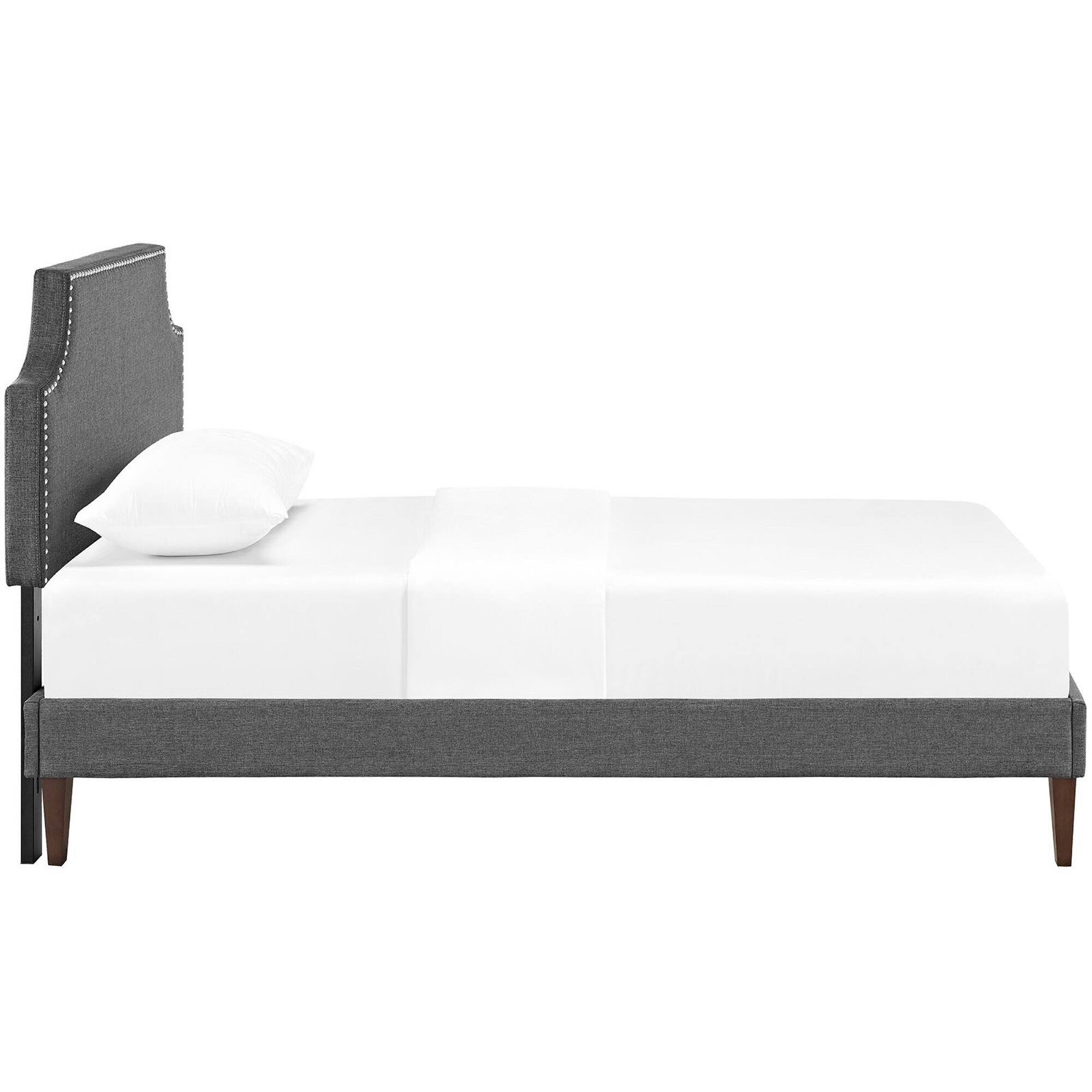 Back. Modway - Novi Performance Velvet Twin Bed - Blue.