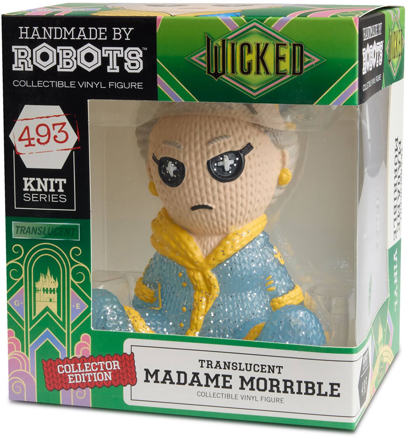 HANDMADE BY ROBOTS  
COLLECTIBLE VINYL FIGURE  
493 KNIT SERIES  
TRANSLUCENT  
WICKED  
COLLECTOR EDITION  
TRANSLUCENT MADAME MORRIBLE  
COLLECTIBLE VINYL FIGURE