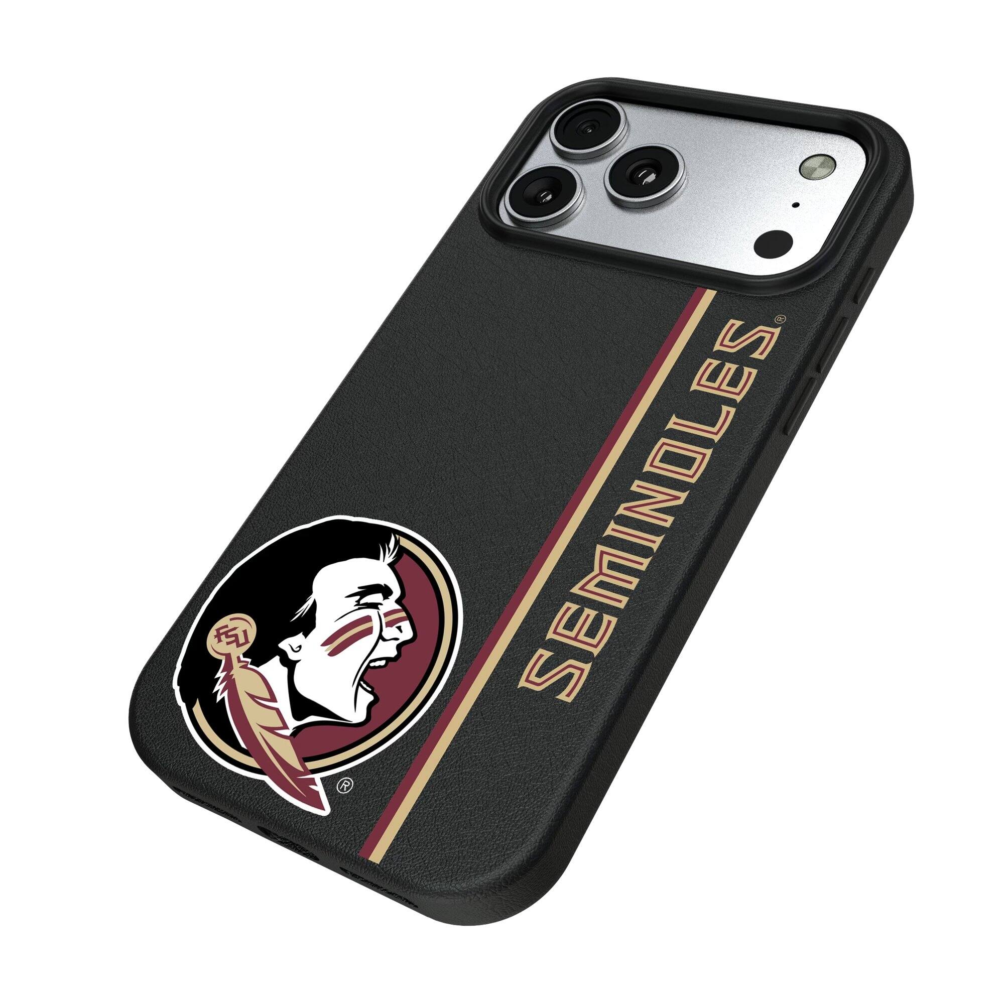 Alt View 1. Keyscaper - Florida State Seminoles iPhone Magnetic Bump Case - 15 Pro Max - Black.