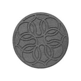 Tierra Verde - TierraVerde 4 Pack 18" x 18" Pendant Round Decorative Stepping Stones, Grey - Gray