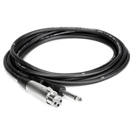 Hosa Technology - 2' Unbalanced 3-Pin XLR Female to Mono 1/4" Male Audio Cable