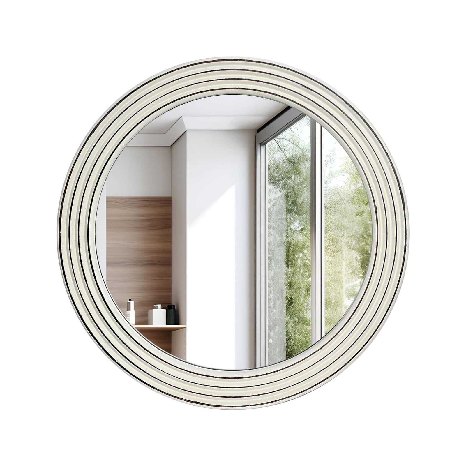 Comfort Essence - Wall Mirror Fashion Indoor Round Size Suitable For Office Living Room Aisle round SIMPLE DESIGN: The - Default