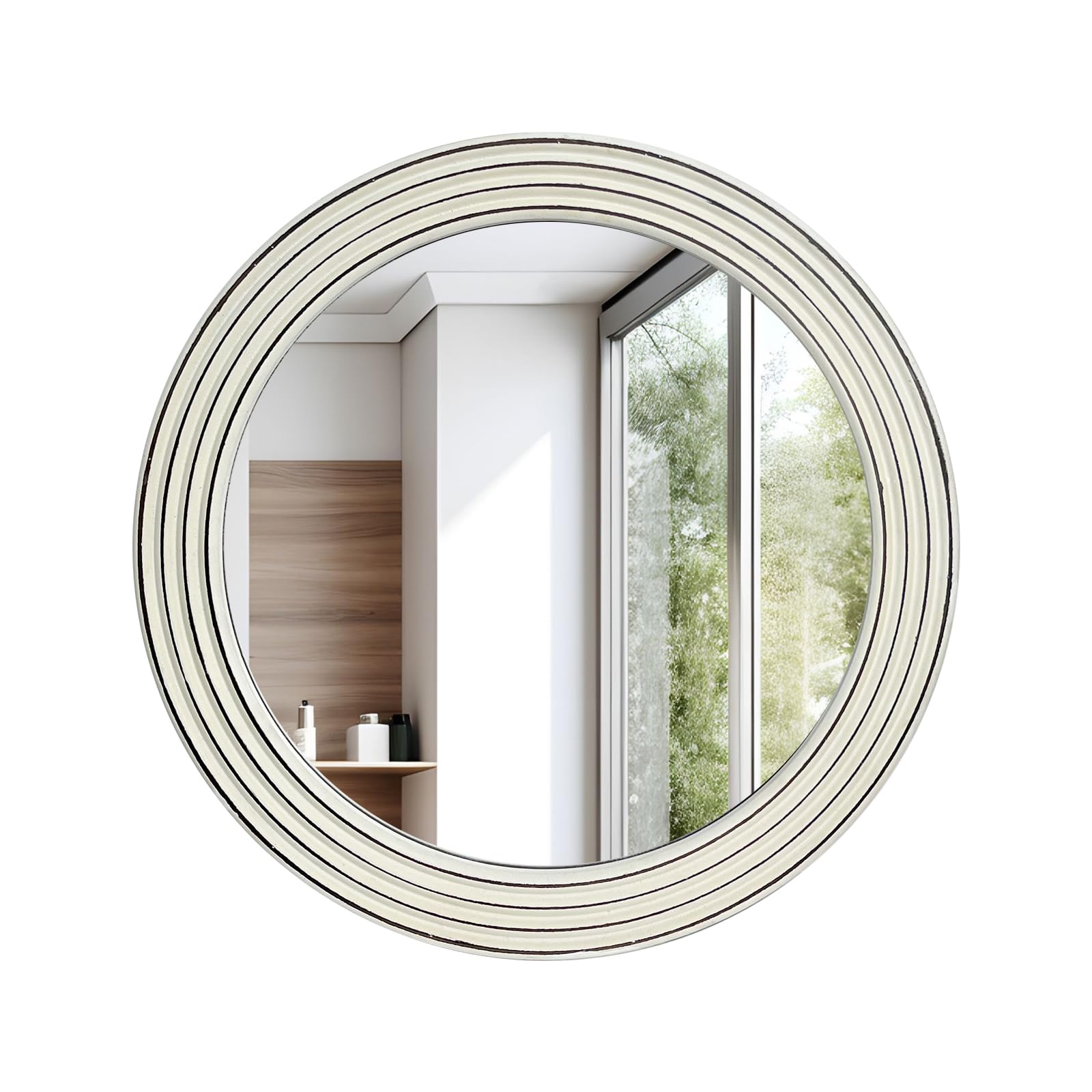 Comfort Essence - Wall Mirror Fashion Indoor Round Size Suitable For Office Living Room Aisle round SIMPLE DESIGN: The - Default