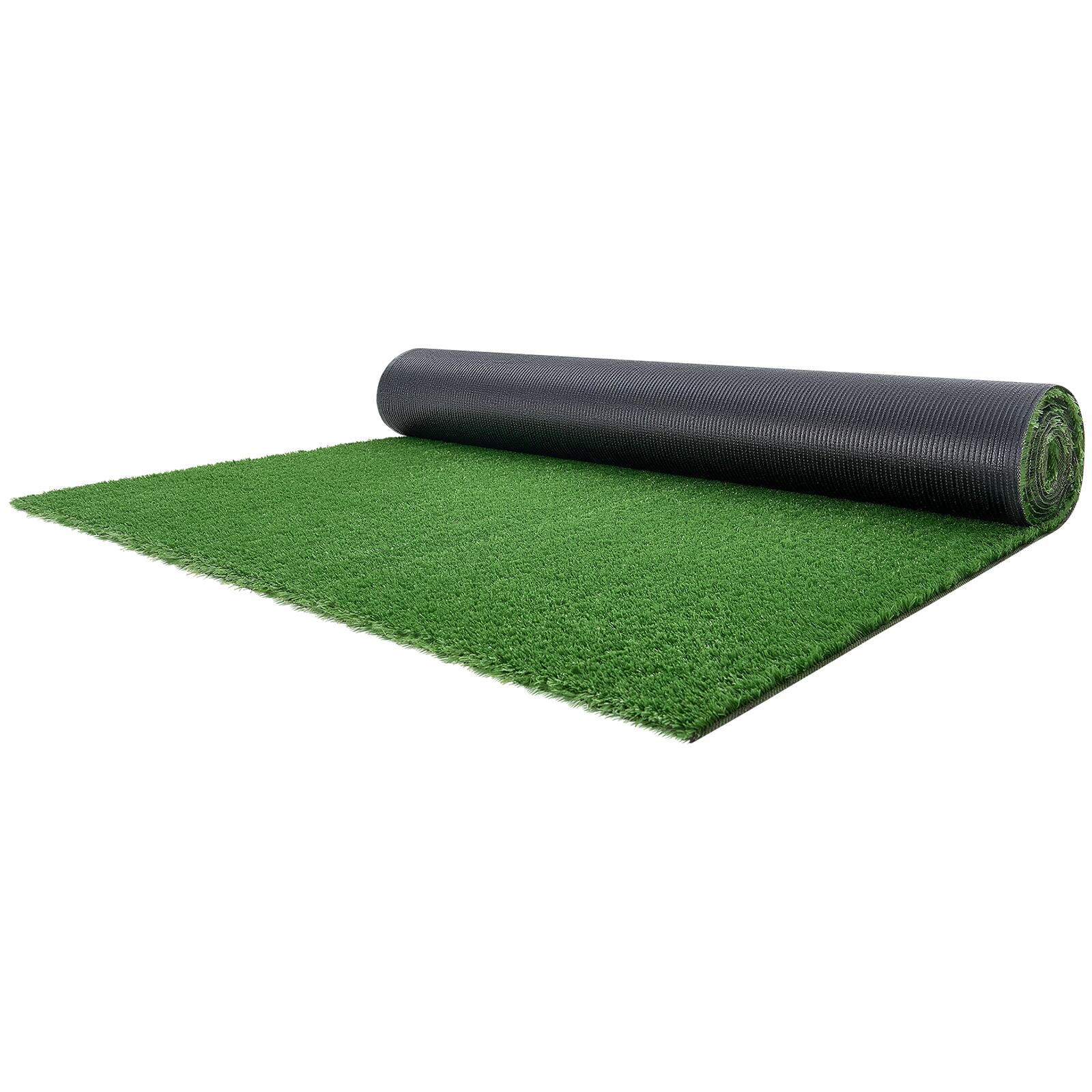Alt View 5. VEVOR - Artificial Grass, 10 x 3 ft Fake Grass Turf Rug, 0.6 in Pile Height Realistic Synthetic Lawn Carpet Roll Mat - Green.