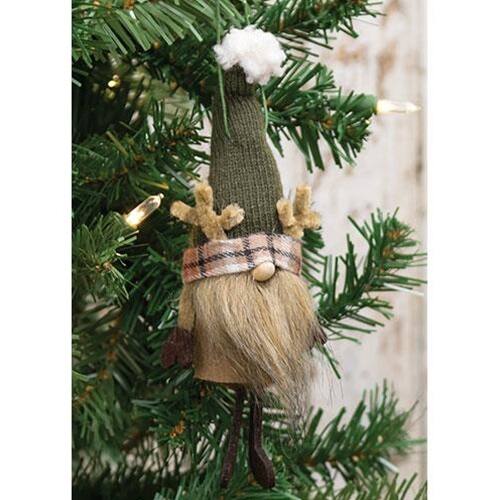 Angle. BreeBe - *Green Reindeer Gnome Felted Ornament - Green.