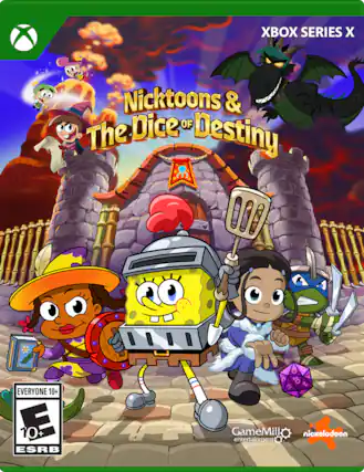 XBOX SERIES X Nicktoons & The Dice of Destiny EVERYONE 10+ 10+ ESRB GameMill entertainment nickelodeon - E10+ (Everyone 10+)