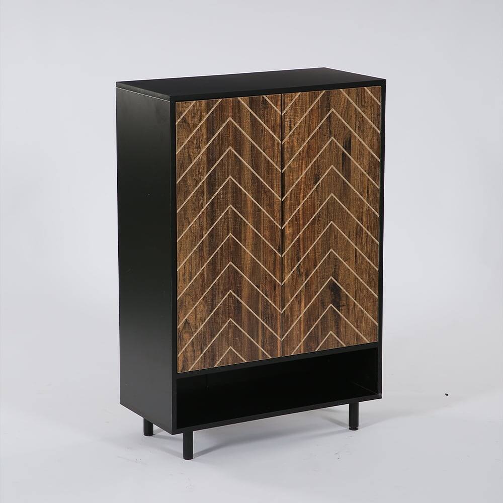 Back. Kadyn - Kadyn Free Standing Bathroom Cabinet, Entryway Storage Cabinet for Entryway Hallway Closet Bedroom - Black.