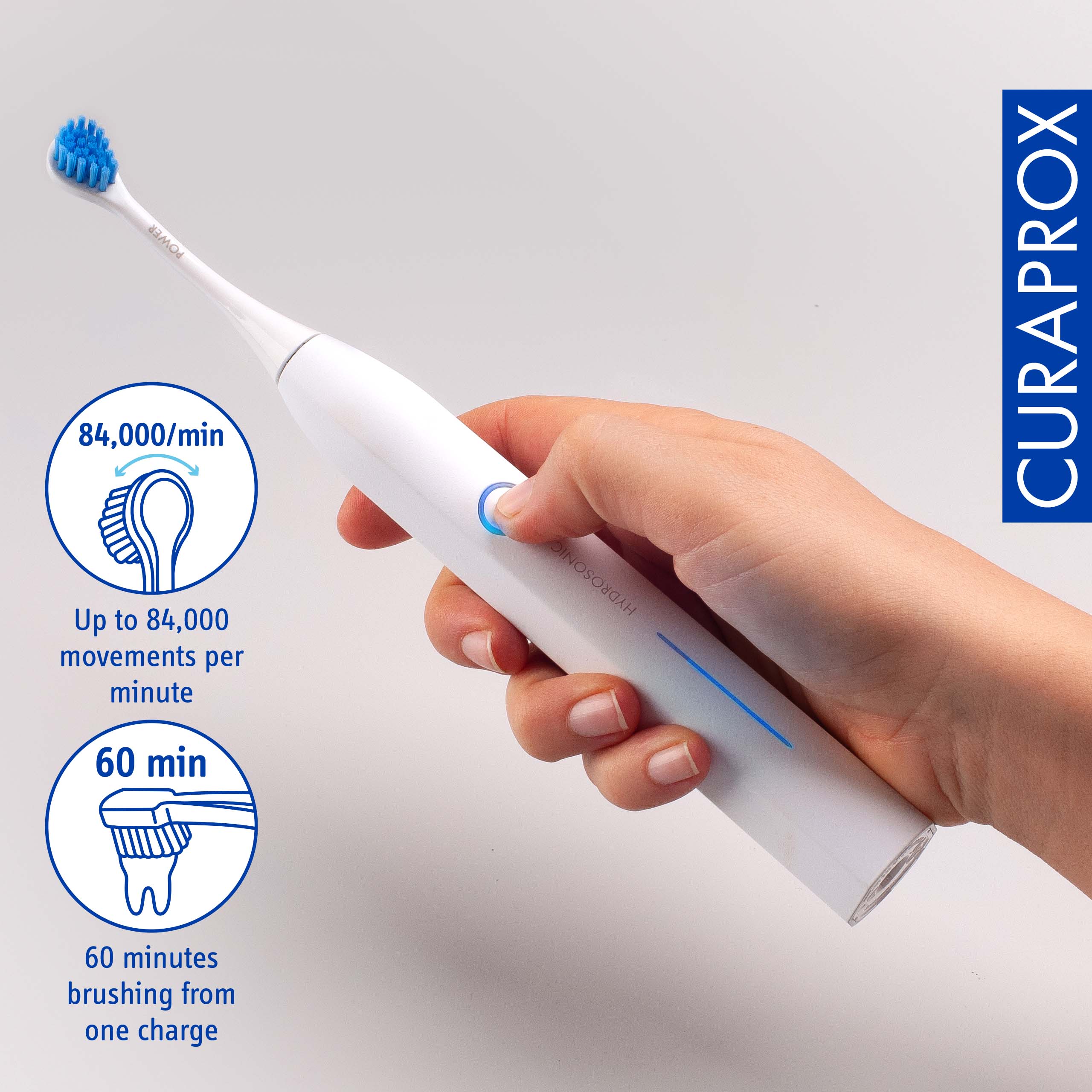 Curaprox Hydrosonic Pro, Electric Toothbrush White 73349286
