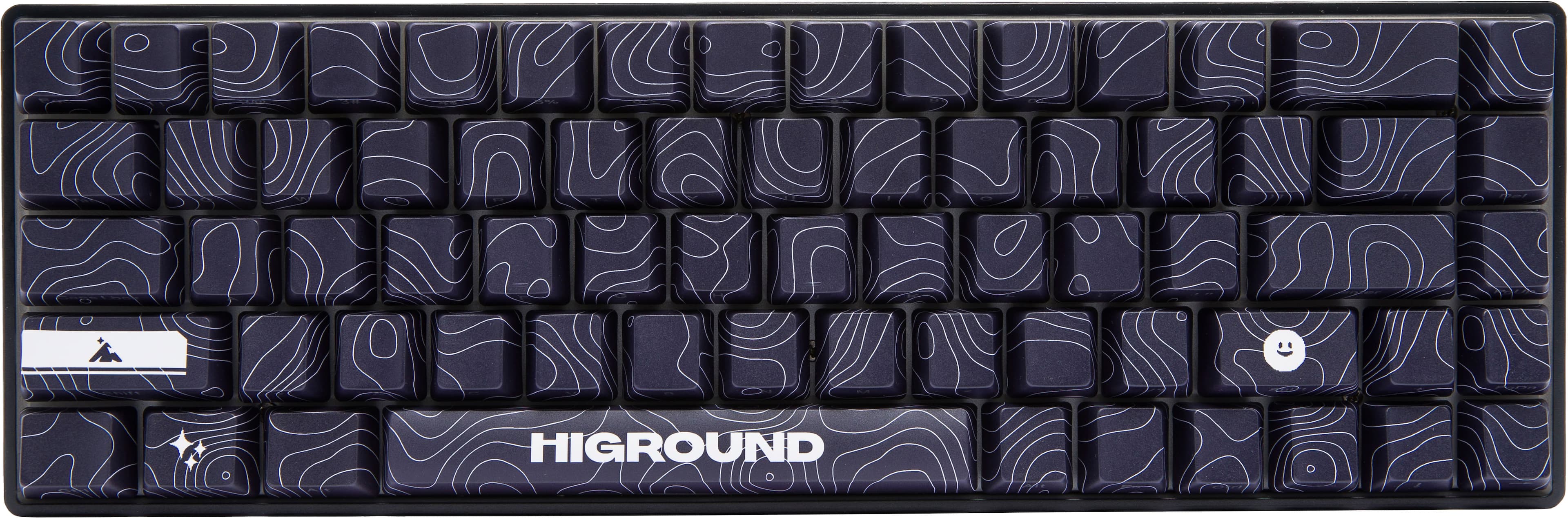 Higround - Basecamp 65+ 65% Wired Mechanical Lubed TTC Milky Switch Gaming Keyboard with RGB Backlighting - BlackIce - Front_Zoom