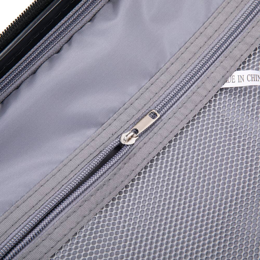 Left. Ropilly - Ropilly 4 Piece Luggage Set Hard Shell Suitcase Set with Cosmetic Case Black - Black.