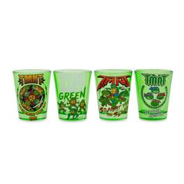 Silver Buffalo - Teenage Mutant Ninja Turtles 2-Ounce Mini Shot Glasses | Set of 4 - Green