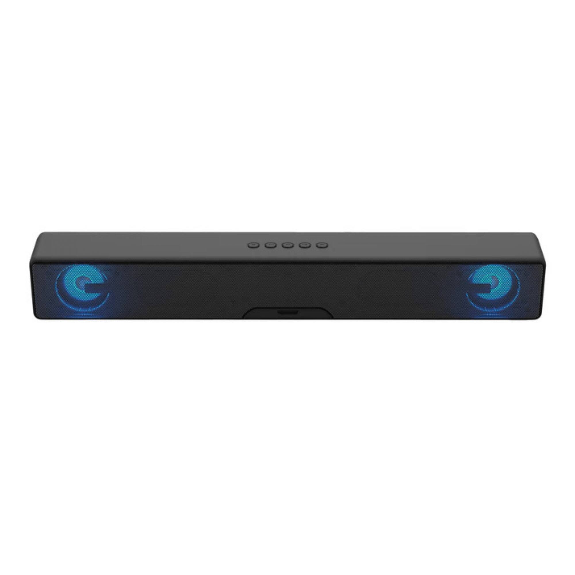 Front. Supersonic - 17.6-Inch Portable 10W Bluetooth Soundbar - Black.