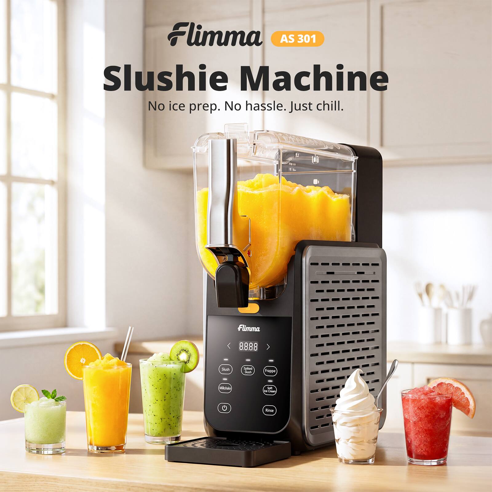 Flimma AS 301 Slushie Machine  
No ice prep. No hassle. Just chill.