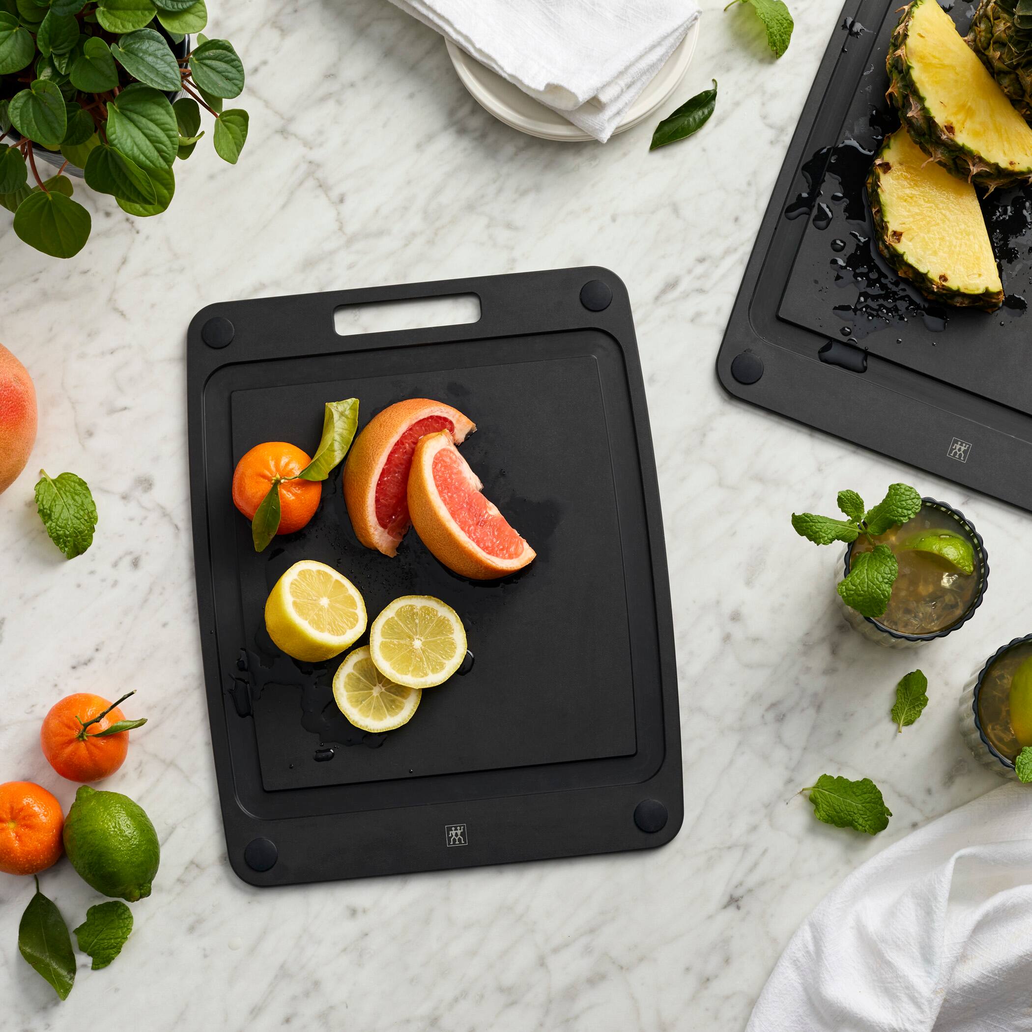Alt View 5. ZWILLING - ZWILLING Plant Fiber 14-in x 11.25-in Non-Slip Cutting Board - Slate - Slate.