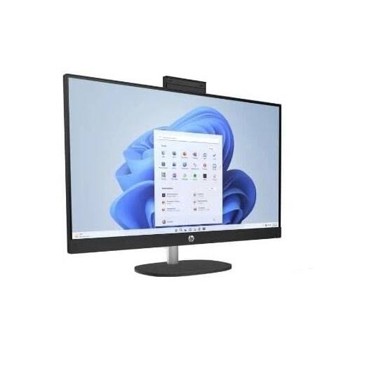 Alt View 4. HP - 24-CR0069 23.8" FHD Intel Core i3-N300 3.8 GHz 8GB DDR4 512GB SSD Intel UHD Graphics Windows 11 Home All-In-One Desktop - Black / Silver.