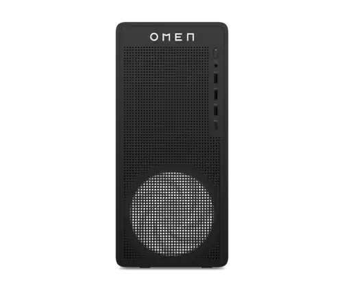 Front. HP OMEN - OMEN Desktop AMD Ryzen 5, 16 GB;512 GB SSD Windows 11 Home - Black metal.