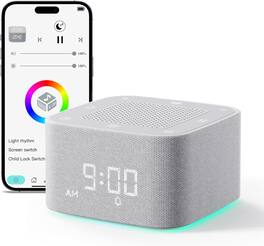 Dazzed Corner - Sound Machine, Alarm Clock, Sleep Night Lights - Gray