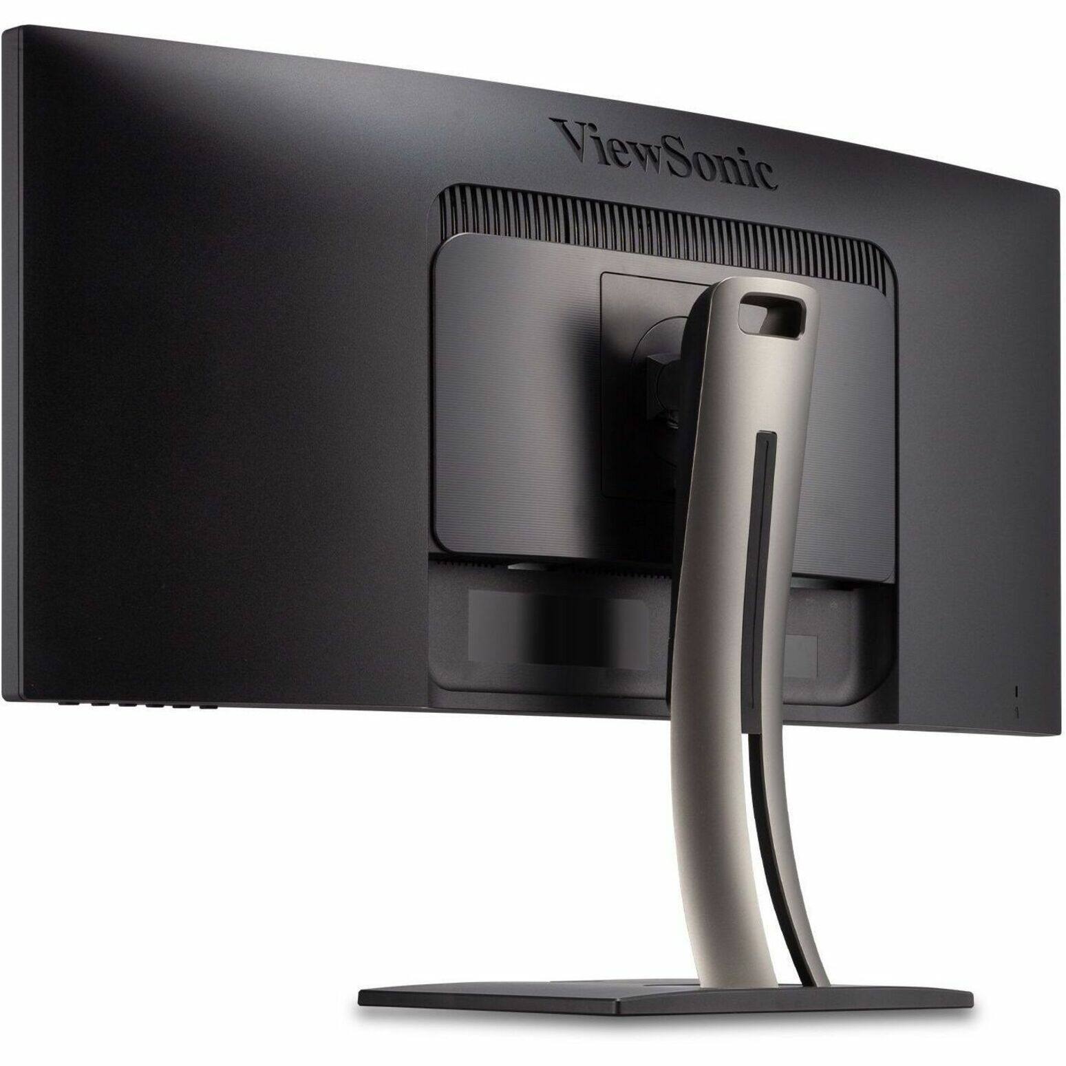 Alt View 17. ViewSonic - ColorPro VP3456A 34" LCD Curved UltraWide QHD Monitor (USB-C, HDMI, DP) - Black.