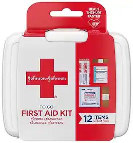 Johnson & Johnson - First Aid to Go, 12 Pieces (564624) - White
