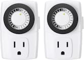 BN-LINK - BND-60/U47 Indoor Mini 24-Hour Mechanical Outlet Timer, 3-Prong, 2-Pack - White