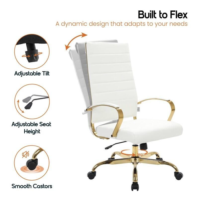 Built to Flex  
A dynamic design that adapts to your needs  
Adjustable Tilt  
Adjustable Seat Height  
Smooth Castors