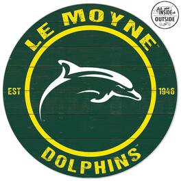 Jardine - Le Moyne Dolphins 20'' x 20'' Indoor/Outdoor Weathered Circle Sign - Green