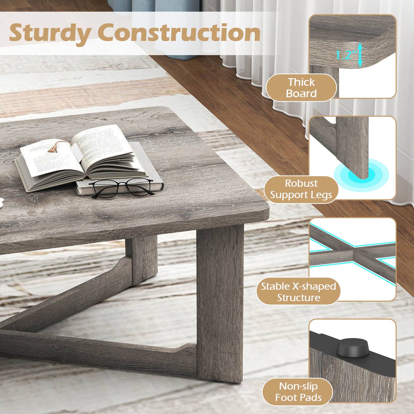 Sturdy Construction

- Thick Board
- Robust Support Legs
- Stable X-shaped Structure
- Non-slip Foot Pads