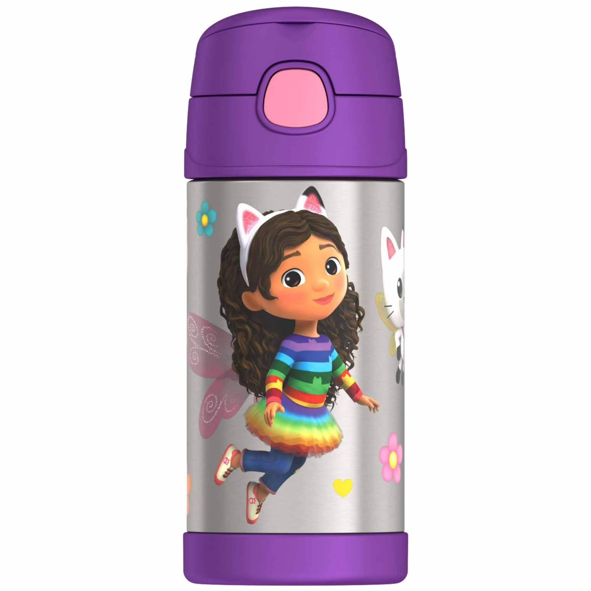 Thermos - 12 oz. Kid's Funtainer Insulated Water Bottle - Gabby's Dollhouse