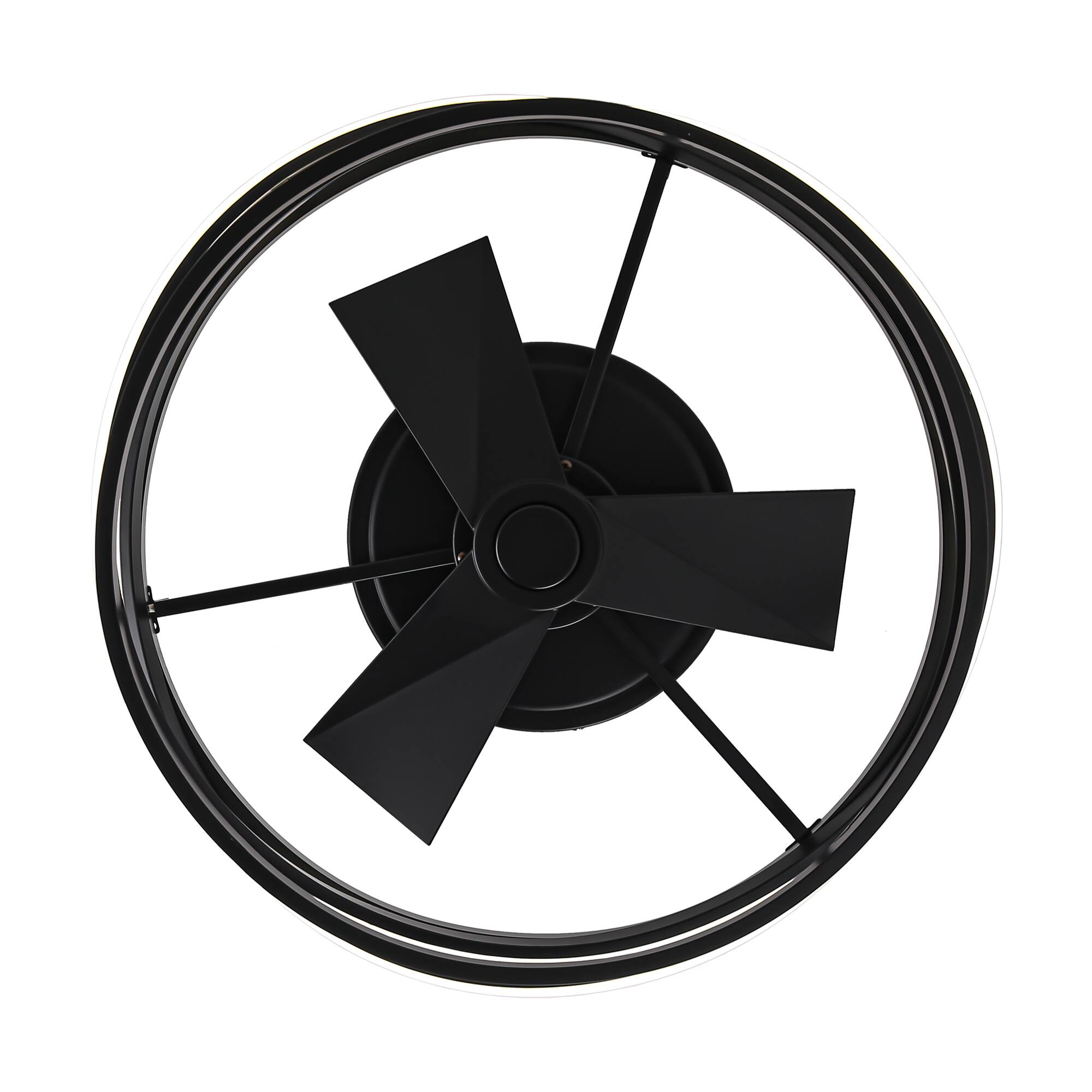 Alt View 7. Parrot Uncle - 20-inch Matte Black Flush Mount Low Profile Ceiling Fan with Remote and Light Kits - Black.