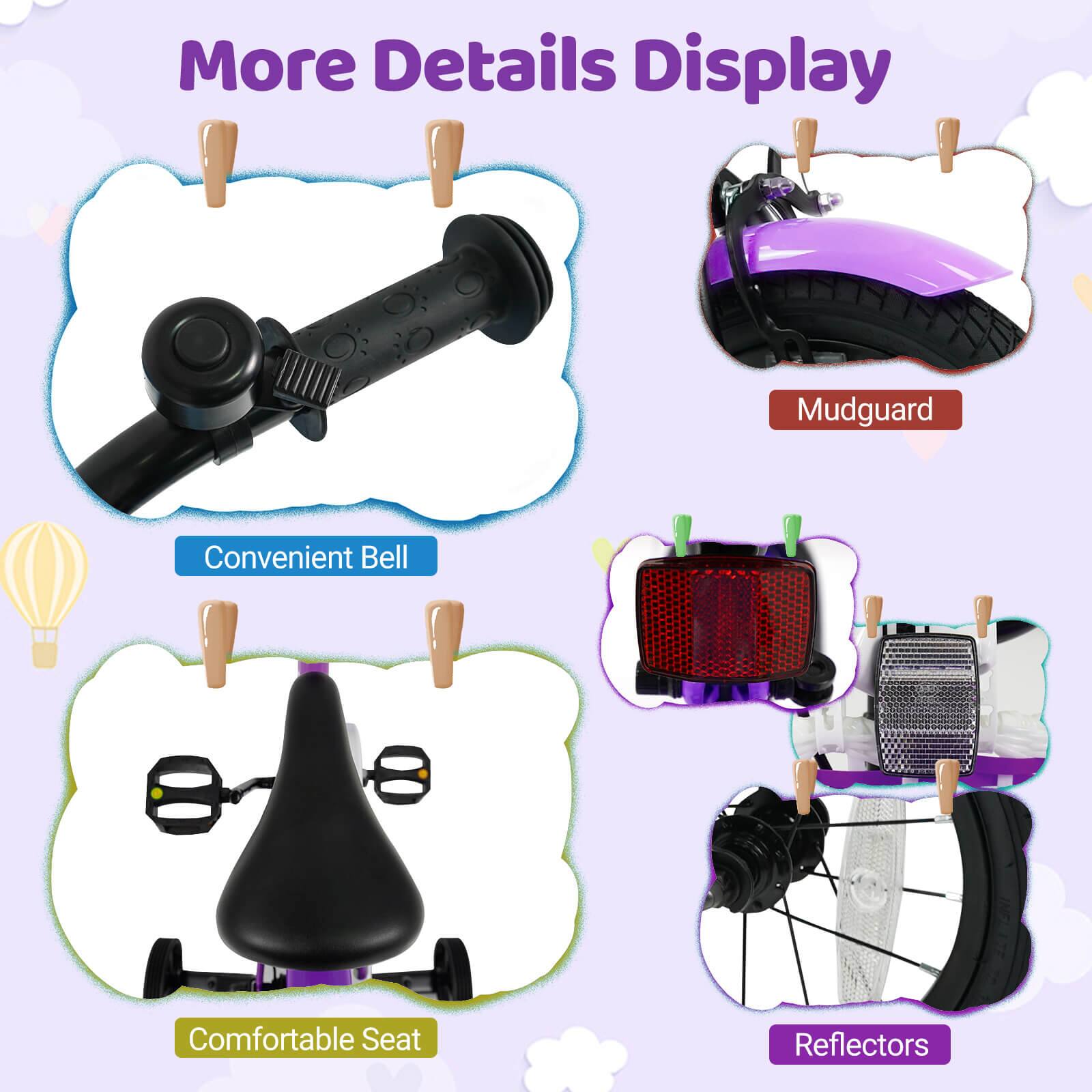 More Details Display

- Convenient Bell
- Mudguard
- Comfortable Seat
- Reflectors