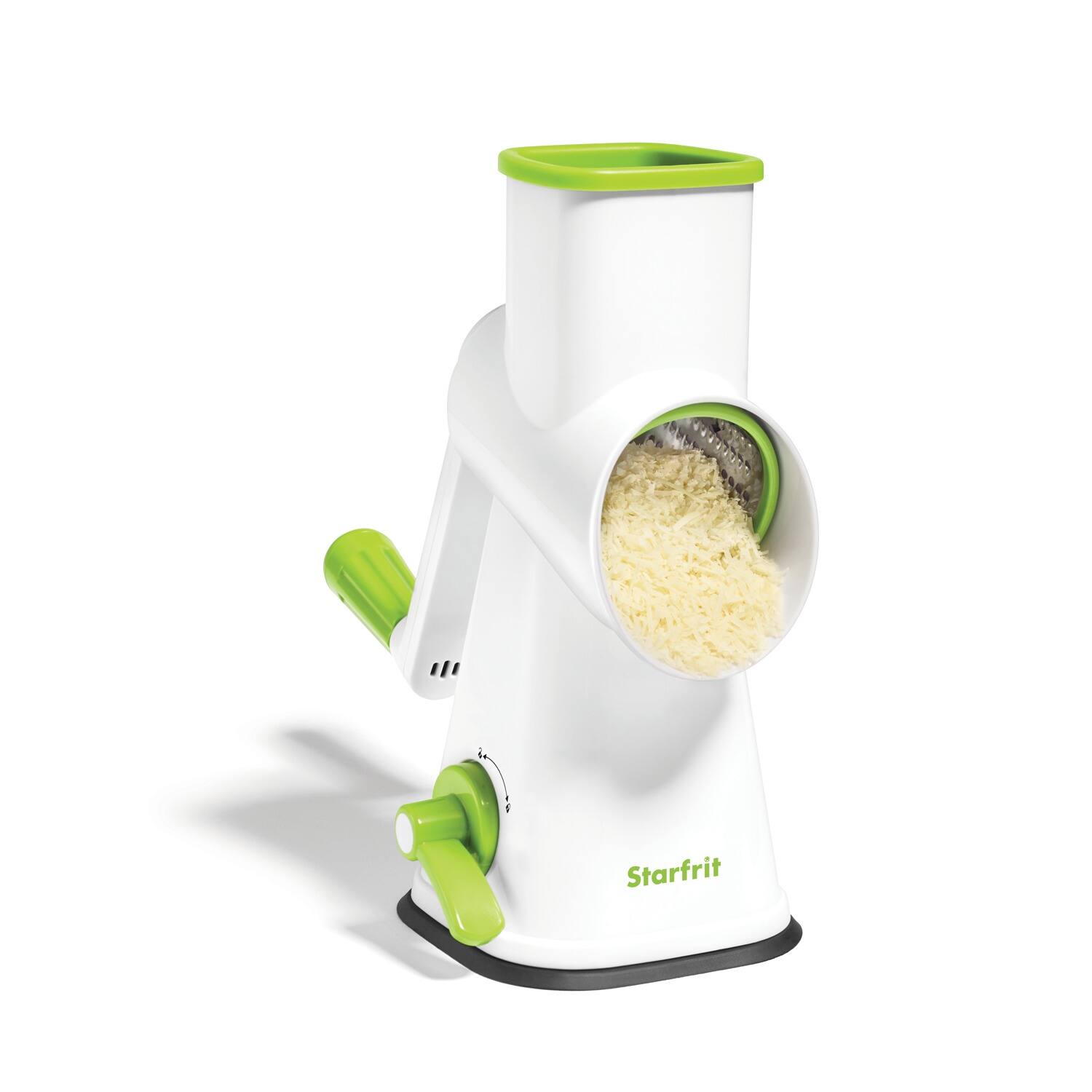Alt View 1. Starfrit - Starfrit 092930-003-0000 Drum Grater With 3 Barrels - white.