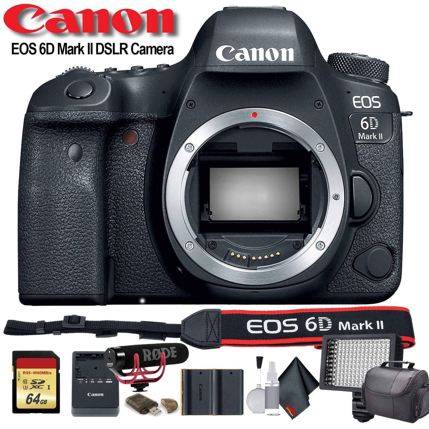 Canon EOS 6D Mark II DSLR Camera  
Canon J + EOS 6 Mark II R95-WOMIN  
L I 64GB GB  
Canon RODE Caton EOS 6D Mark II