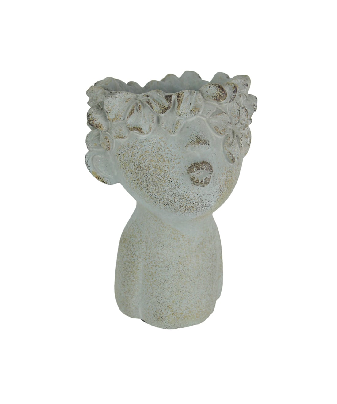 Mayrich Company - Pucker Up Junior Kissing Face Weathered Finish Concrete Head Mini Planter - Gray price history on PriceWatchPro