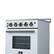 Alt View 5. Forno Appliances - Loiano 2.3 Cu. Ft. Freestanding Electric Range with Storage Drawer - White.