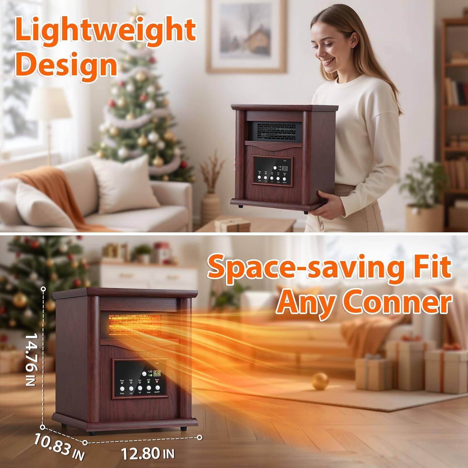 Lightweight Design

Space-saving Fit Any Corner

14.76 IN  
10.83 IN  
12.80 IN