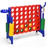 Costway - 4-in-A Row Giant Game Set w/Basketball Hoop for Family - Blue